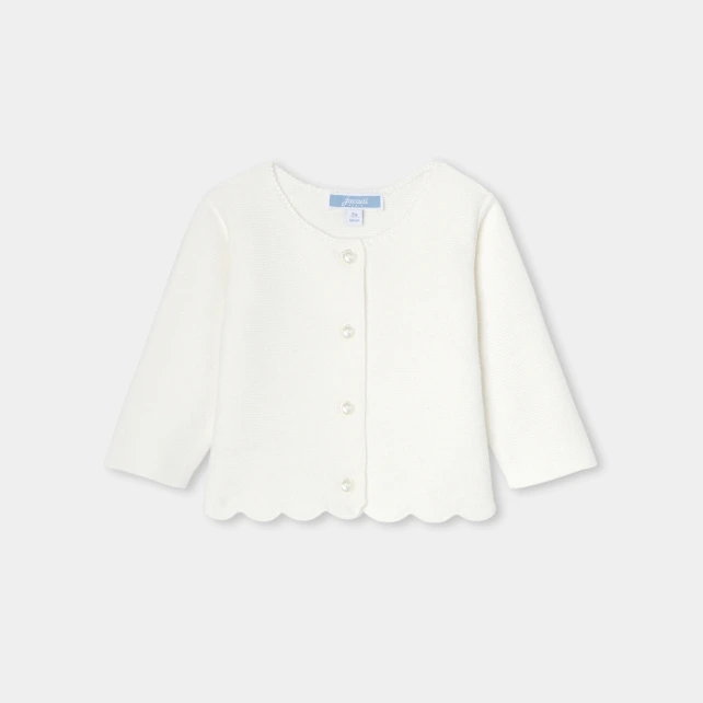 花瓣滾邊開襟線衫