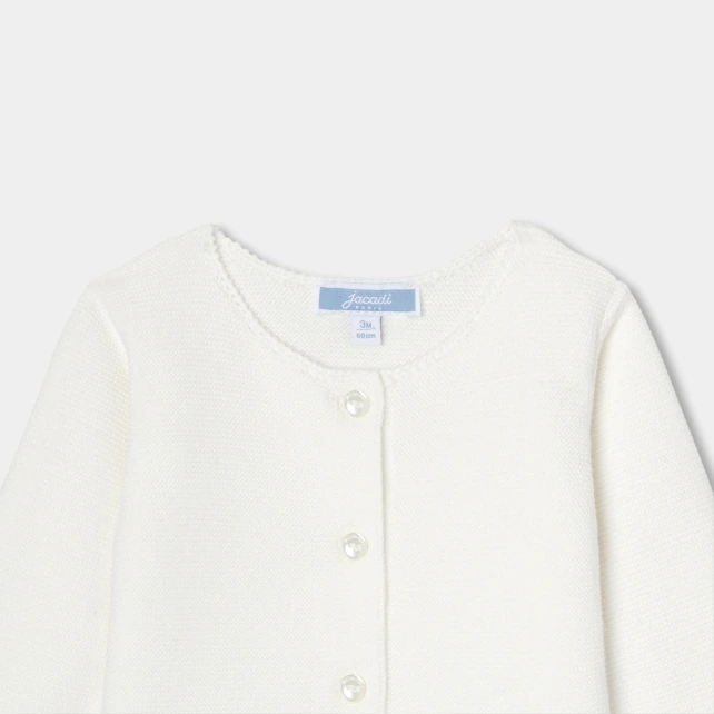 花瓣滾邊開襟線衫