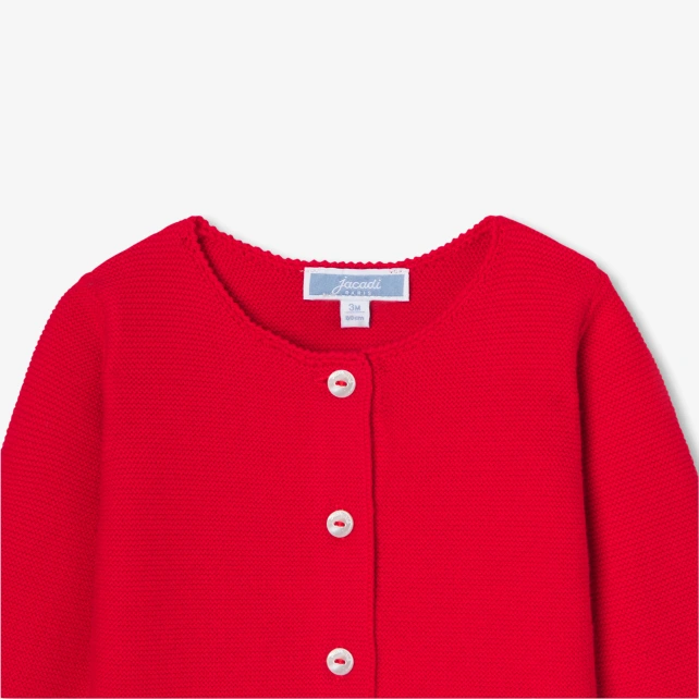 花瓣滾邊開襟線衫