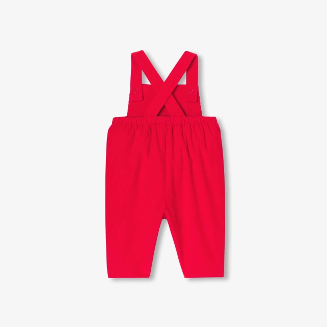 鋪棉天鵝絨吊帶褲