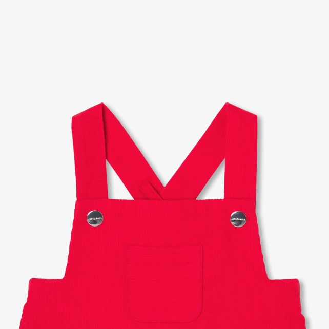 鋪棉天鵝絨吊帶褲