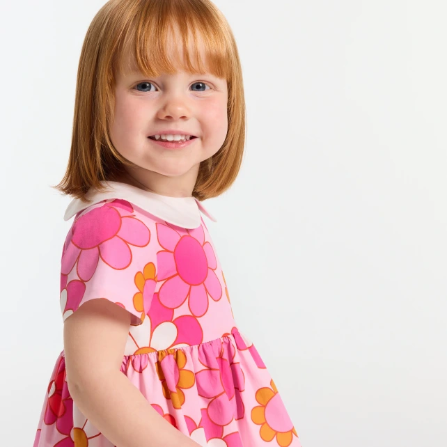 女寶寶花卉印花洋裝