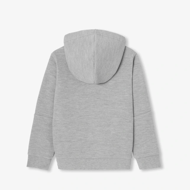 條紋織帶連帽開襟外套