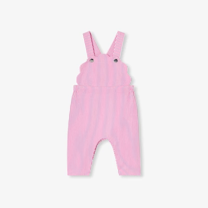 嬰兒條紋花瓣吊帶褲