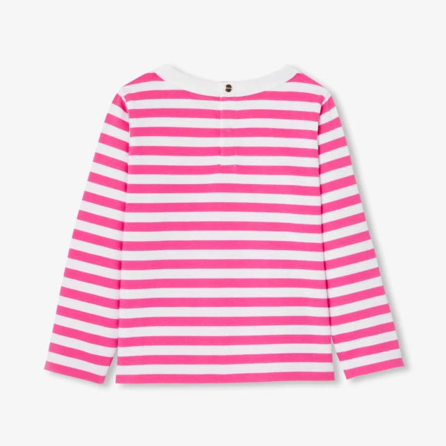 刺繡愛心條紋上衣