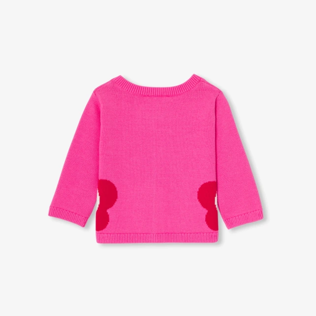 嬰兒花卉開襟線衫