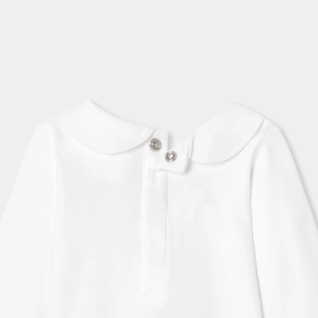 嬰兒刺繡領連身內衣