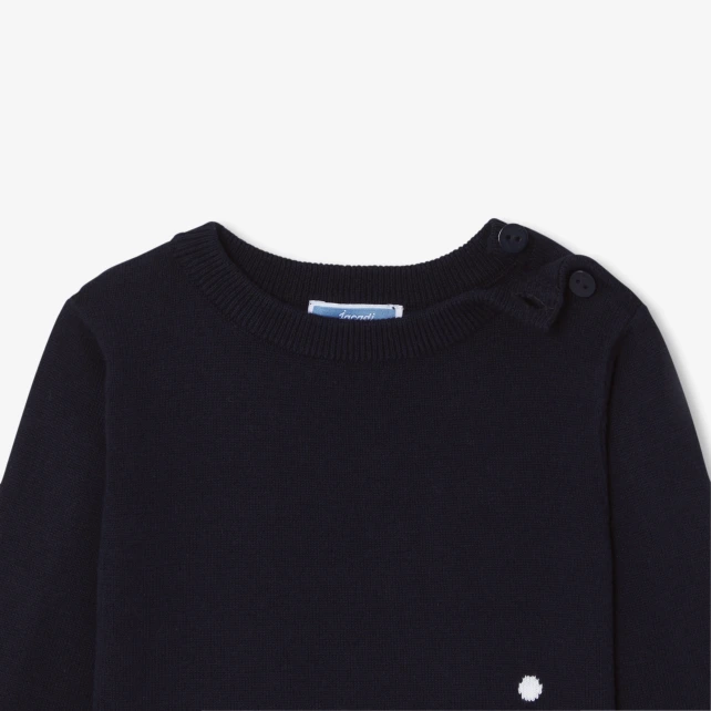 童趣嵌花針織線衫