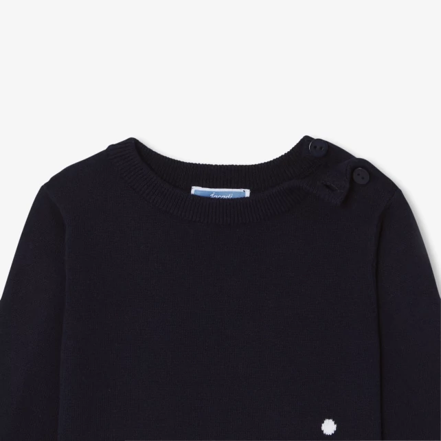 童趣嵌花針織線衫