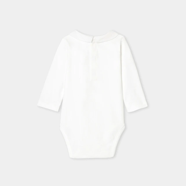 刺繡領長袖連身內衣