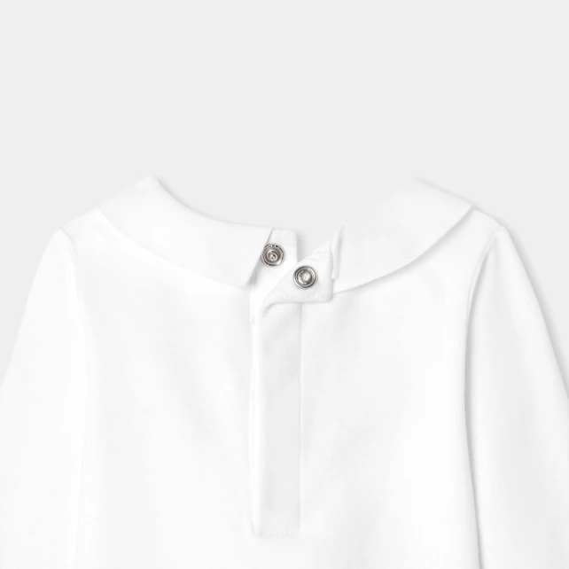 鐵塔與汽車圖案刺繡連身衣