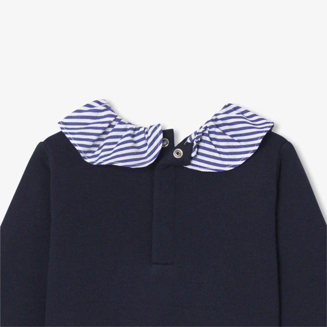 荷葉領刷毛套頭上衣