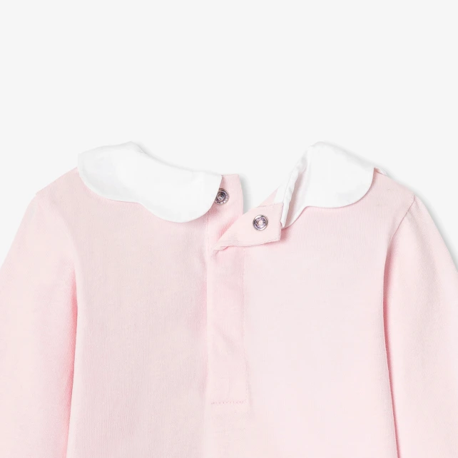 花瓣領印花女童T恤