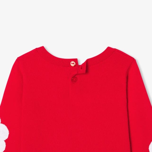 花卉緹花針織線衫