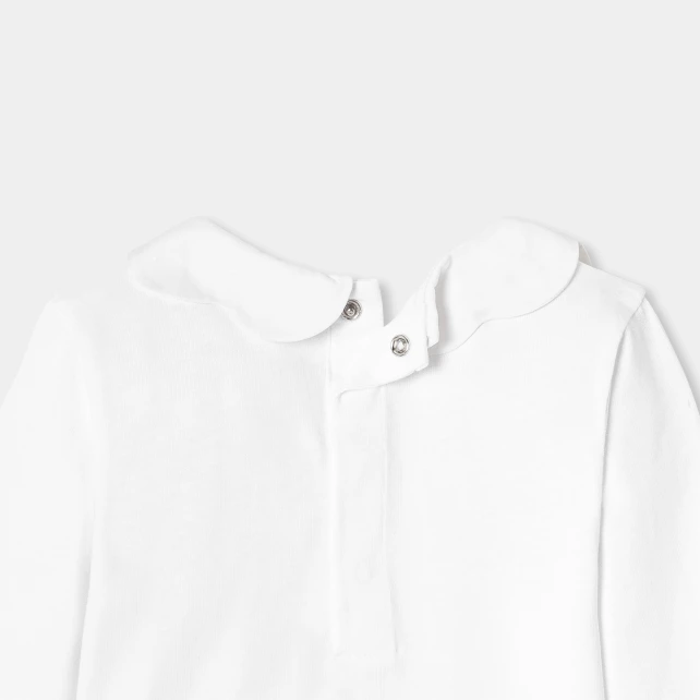 花瓣領印花女童T恤