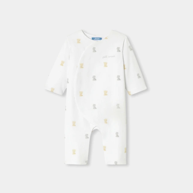 刺繡小熊薄鋪棉連身裝