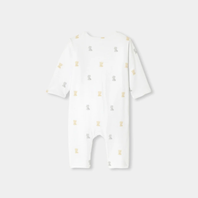 刺繡小熊薄鋪棉連身裝