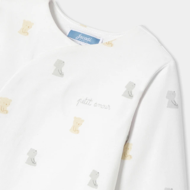 刺繡小熊薄鋪棉連身裝