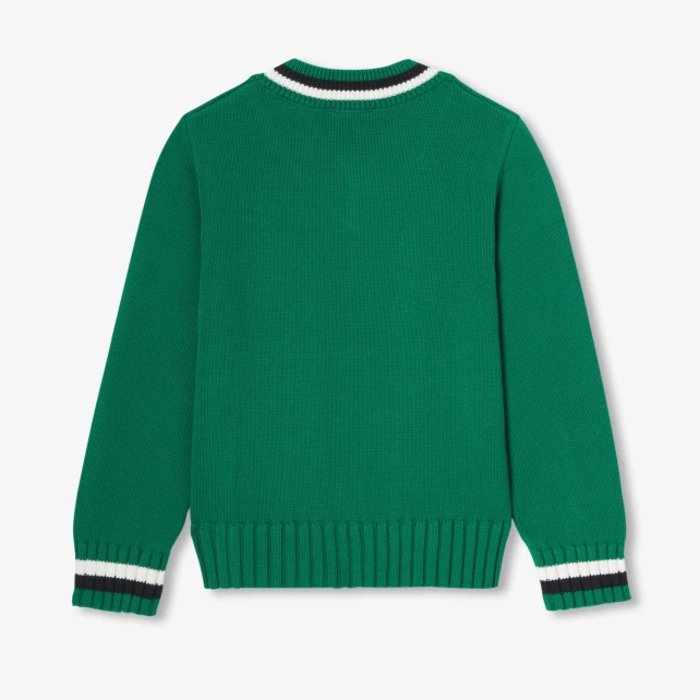 學院風V領針織線衫