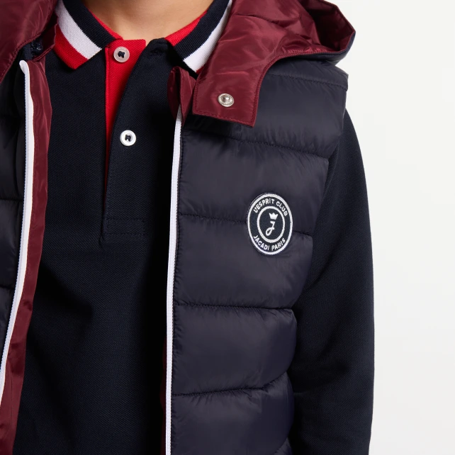 兩面穿連帽鋪棉背心