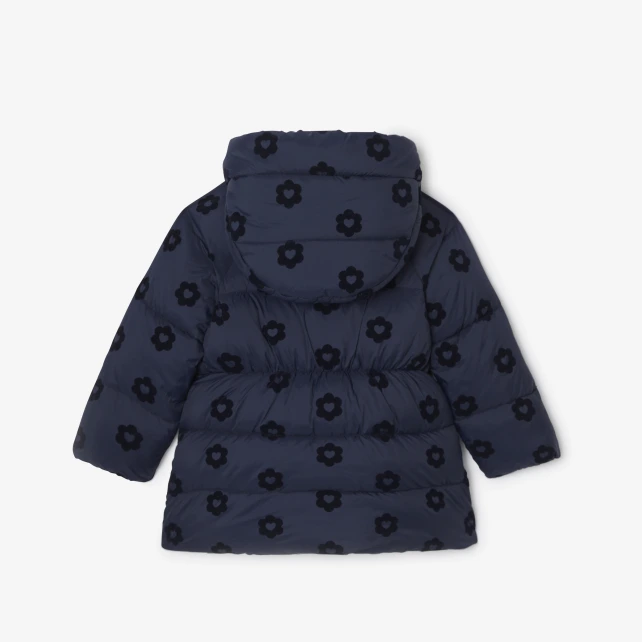 花卉植絨鋪棉連帽外套