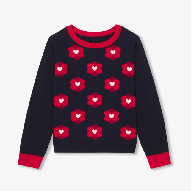 雙面花卉緹花線衫