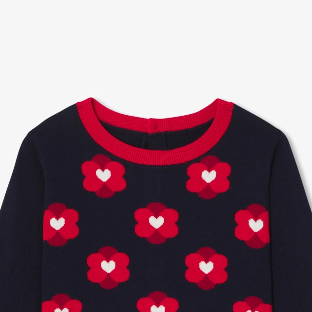 雙面花卉緹花線衫