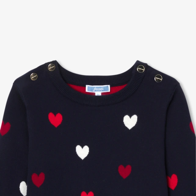 心形緹花針織洋裝