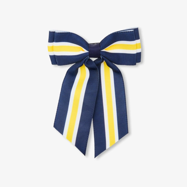 條紋羅緞蝴蝶結髮夾