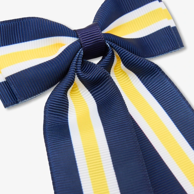 條紋羅緞蝴蝶結髮夾