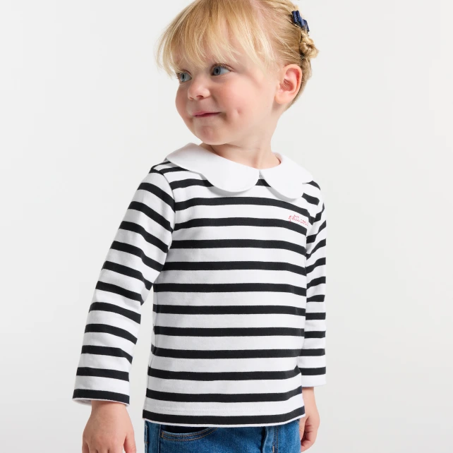 女寶寶水手條紋T恤