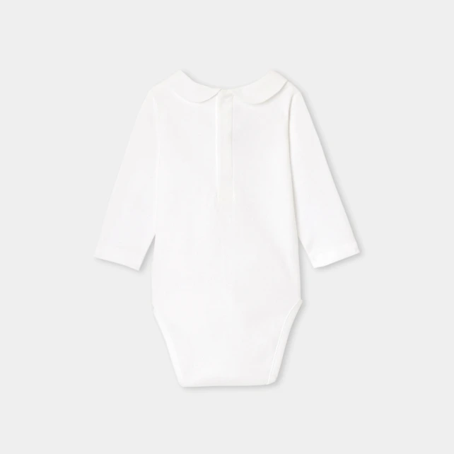 花朵刺繡彼得潘領連身內衣