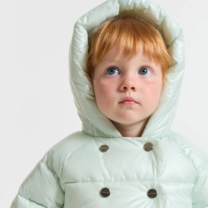 冰藍花瓣保暖外套