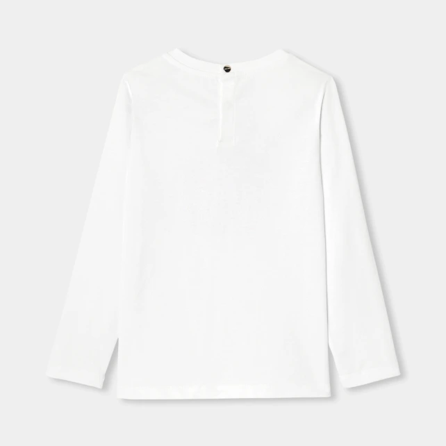 女童亮麗花朵長袖T恤