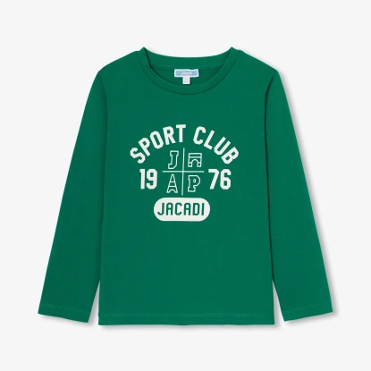 運動風印花長袖T恤