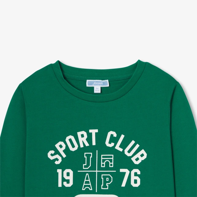 運動風印花長袖T恤