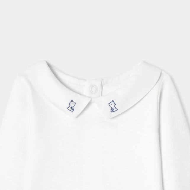 手工刺繡領連身衣