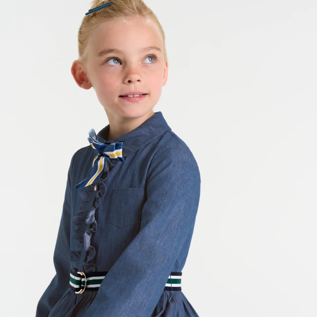 牛仔襯衫式洋裝