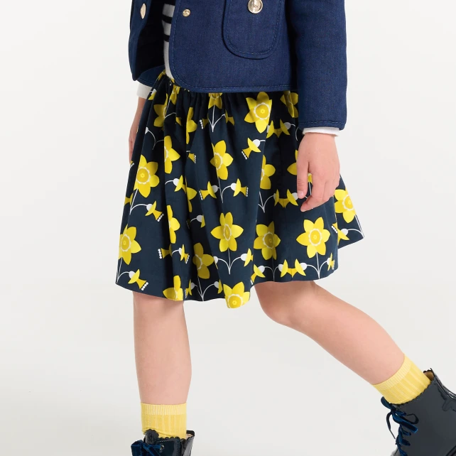 水仙花細條絨短裙