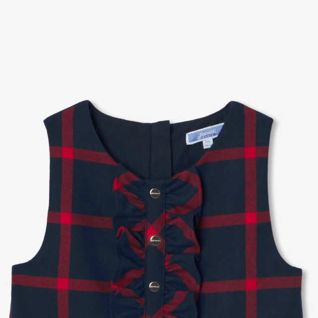 格紋法蘭絨背心裙