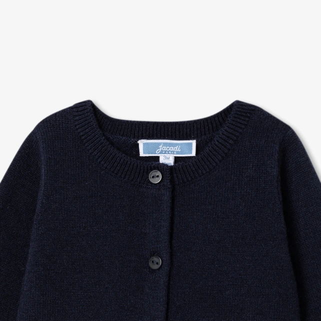 愛心提花開襟線衫