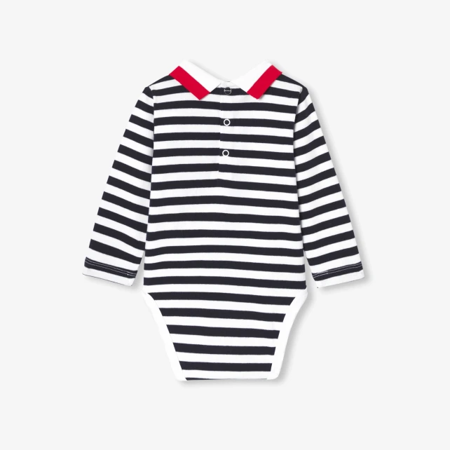 POLO領條紋連身衣