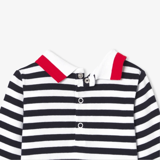 POLO領條紋連身衣