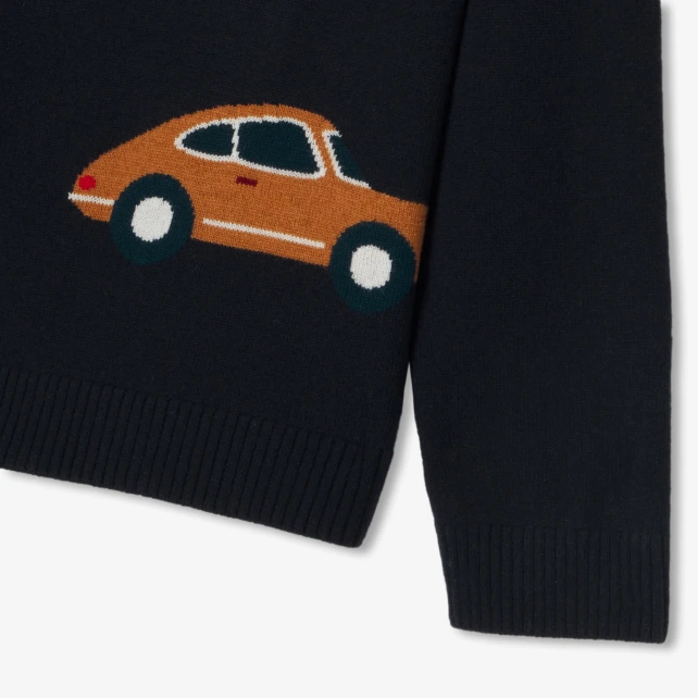 復古汽車針織毛衣