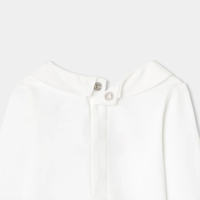 刺繡小熊領連身內衣