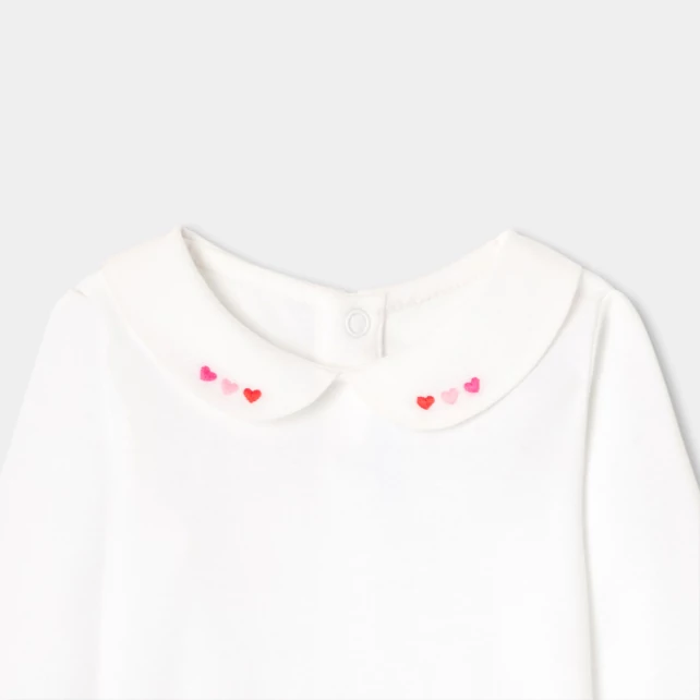愛心刺繡領連身內衣
