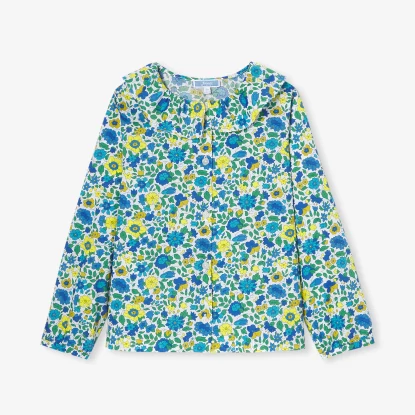 Blouse enfant fille en tissu Liberty