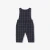 法蘭絨格紋吊帶褲