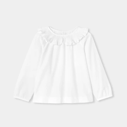 荷葉邊法蘭絨上衣