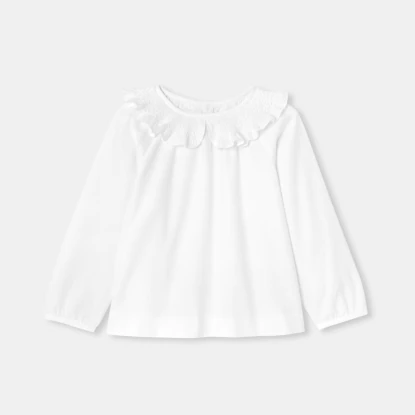 荷葉邊法蘭絨上衣